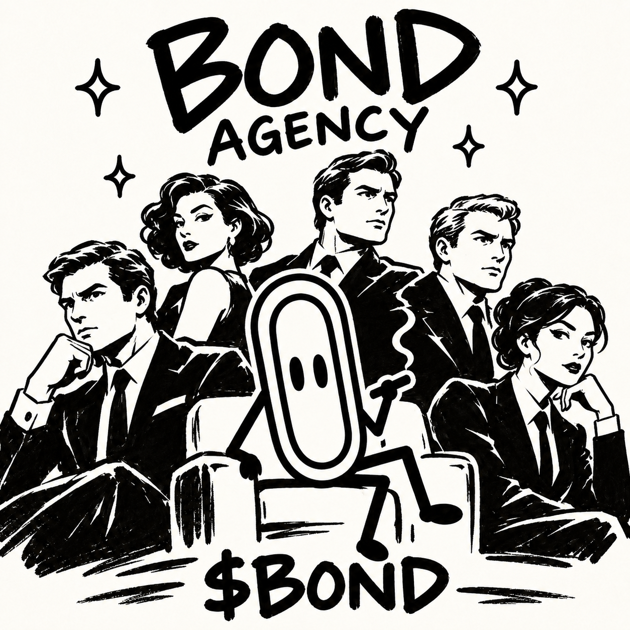 Bond Agency ensemble key art